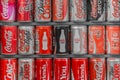 Collection of Coca cola cans