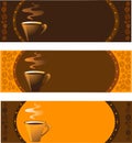 Collection of coffee banners set Royalty Free Stock Photo
