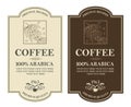 Coffee labels set Royalty Free Stock Photo