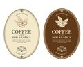 coffee labels set Royalty Free Stock Photo