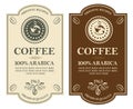 coffee labels set Royalty Free Stock Photo