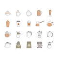 collection of coffee objects. Vector illustration decorative design Royalty Free Stock Photo