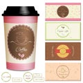 Collection of coffee shop logo and label designs