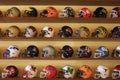 Collection of College Football helmet