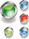 Collection of color glossy buttons. Royalty Free Stock Photo