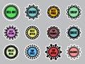 Collection of color labels