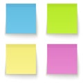 Collection of colored adhesive notes Royalty Free Stock Photo