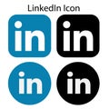Collection of colored & black and white LinkedIn logo
