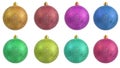 Collection of colored christmas ornament . Royalty Free Stock Photo