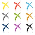 Collection of colored crosses