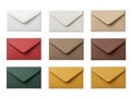 Collection of colored envelopes Royalty Free Stock Photo