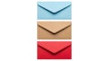Collection of colored envelopes Royalty Free Stock Photo