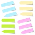 Collection of colored note / memo blank