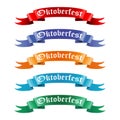 Collection of colored ribbons with the text Oktoberfest