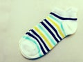 Collection of colored socks with vintage filters effect Royalty Free Stock Photo
