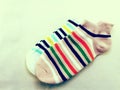 Collection of colored socks with vintage filters effect Royalty Free Stock Photo