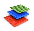 Collection of colored tiles Royalty Free Stock Photo