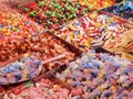 Collection of a colorful assortment of candy stand Royalty Free Stock Photo