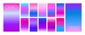 Collection of colorful backgrounds in trendy neon colors. Modern screen vector design for mobile app. Soft color Royalty Free Stock Photo