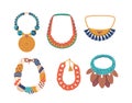 Collection Of Colorful Beads And Necklaces In Different Sizes And Shapes, Perfect For Creating Unique Jewelry Piece Royalty Free Stock Photo