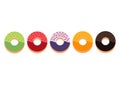 A collection of colorful donut illustrations 3