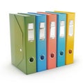 Colorful Office Ring Binders in a Row, Ready for Organization