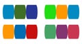 A set of colorful glossy square web buttons, icons for internet design Royalty Free Stock Photo
