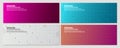 Collection of colorful gradient banners with geometric textures and abstract lines Royalty Free Stock Photo