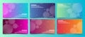 Collection of colorful gradient banners with geometric textures and abstract lines Royalty Free Stock Photo