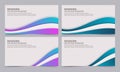 Collection of colorful gradient banners with geometric textures and abstract wave Royalty Free Stock Photo