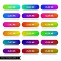 Collection of colorful gradients web buttons for websites. Royalty Free Stock Photo