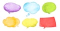 Collection of colorful hand drawn speech balloons Royalty Free Stock Photo