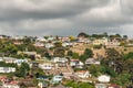 Collection of colorful houses on hill, Burnie, Tasmania, Austral