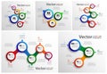 Collection of colorful infographic can be used for workflow layout, diagram, number options, web design Royalty Free Stock Photo