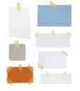Collection of colorful note papers with tape Royalty Free Stock Photo