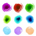 Collection of colorful paint swatches. Abstract