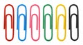 Collection of colorful paper clips Royalty Free Stock Photo