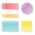 Collection of colorful paper sticky notes Royalty Free Stock Photo