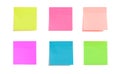 Collection of colorful post it paper note isolated on white background Royalty Free Stock Photo