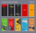 Collection of colorful Roll Up Banner Design stand template