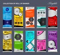 Collection of colorful Roll Up Banner Design stand template