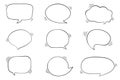 Collection of colorful speech bubbles and dialog balloons Royalty Free Stock Photo