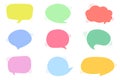 Collection of colorful speech bubbles and dialog balloons Royalty Free Stock Photo