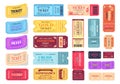 Collection of Colorful Tickets Vector Illustration