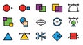 Vector Graphic Design Icons Set Royalty Free Stock Photo