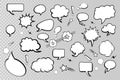 Collection Comic Speech Bubbles on transparent background. Speech Bubbles icons. Comic Speech Bubble vector icons Royalty Free Stock Photo