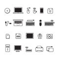 Collection of computer icons. Vector illustration decorative design Royalty Free Stock Photo