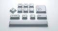 Collection of computer keyboard keys and spacebar isolated on transparent background Royalty Free Stock Photo