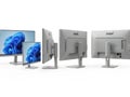 Collection of computer monitors isolated on white background Royalty Free Stock Photo