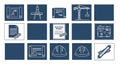 Construction and Architecture Icons Set Royalty Free Stock Photo